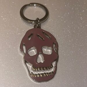 Alexander McQueen Skull Keychain in Mauve